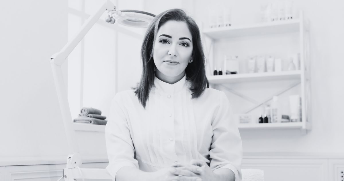 Portrait of a young female nurse aesthetician in Hampton, NH